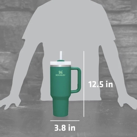 Stanley The Quencher 40 oz H2.0 FlowState Tumbler Alpine Green Hot/Cold w/ Straw - Picture 4 of 13